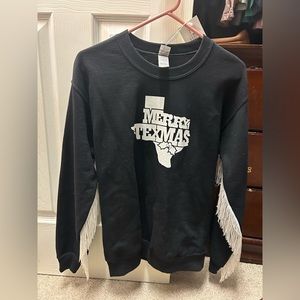 Merry Texmas fringe sweatshirt